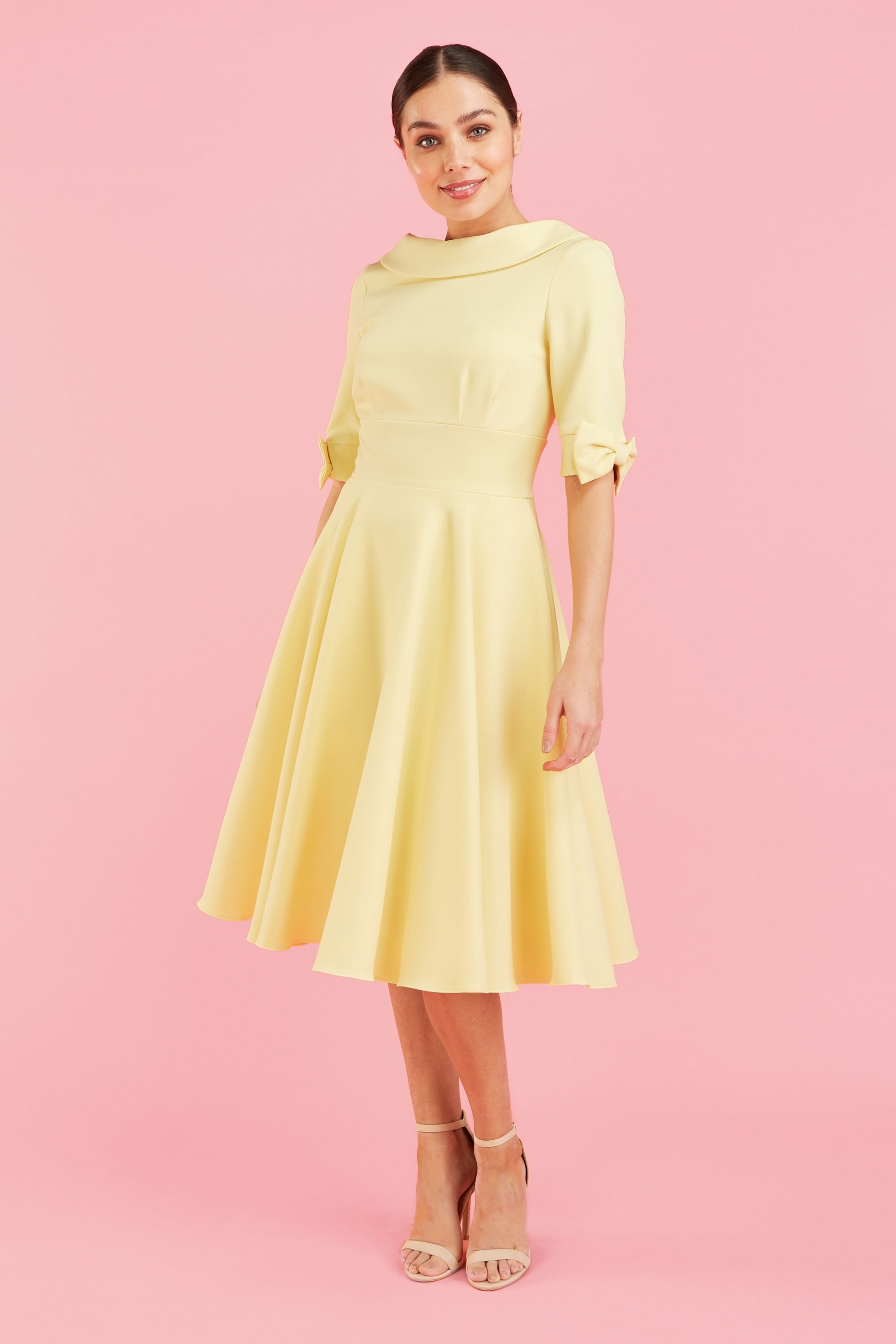 Hollywood Mid Sleeve Swing Dress