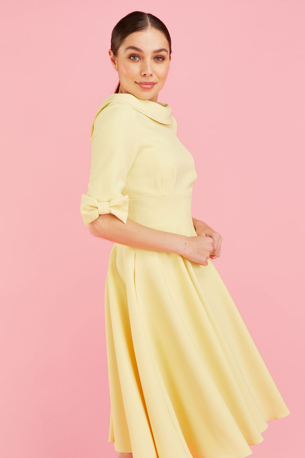 Hollywood Mid Sleeve Swing Dress