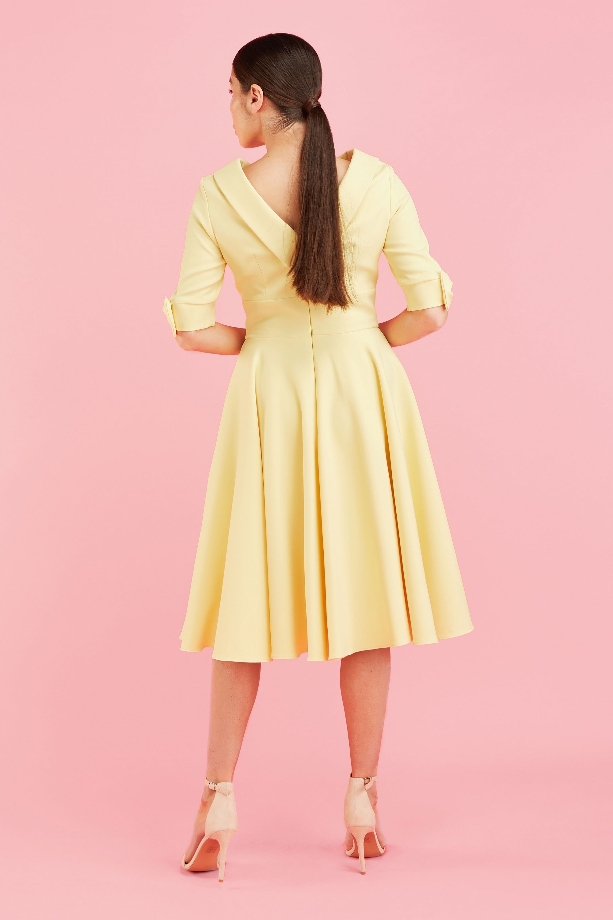 Hollywood Mid Sleeve Swing Dress