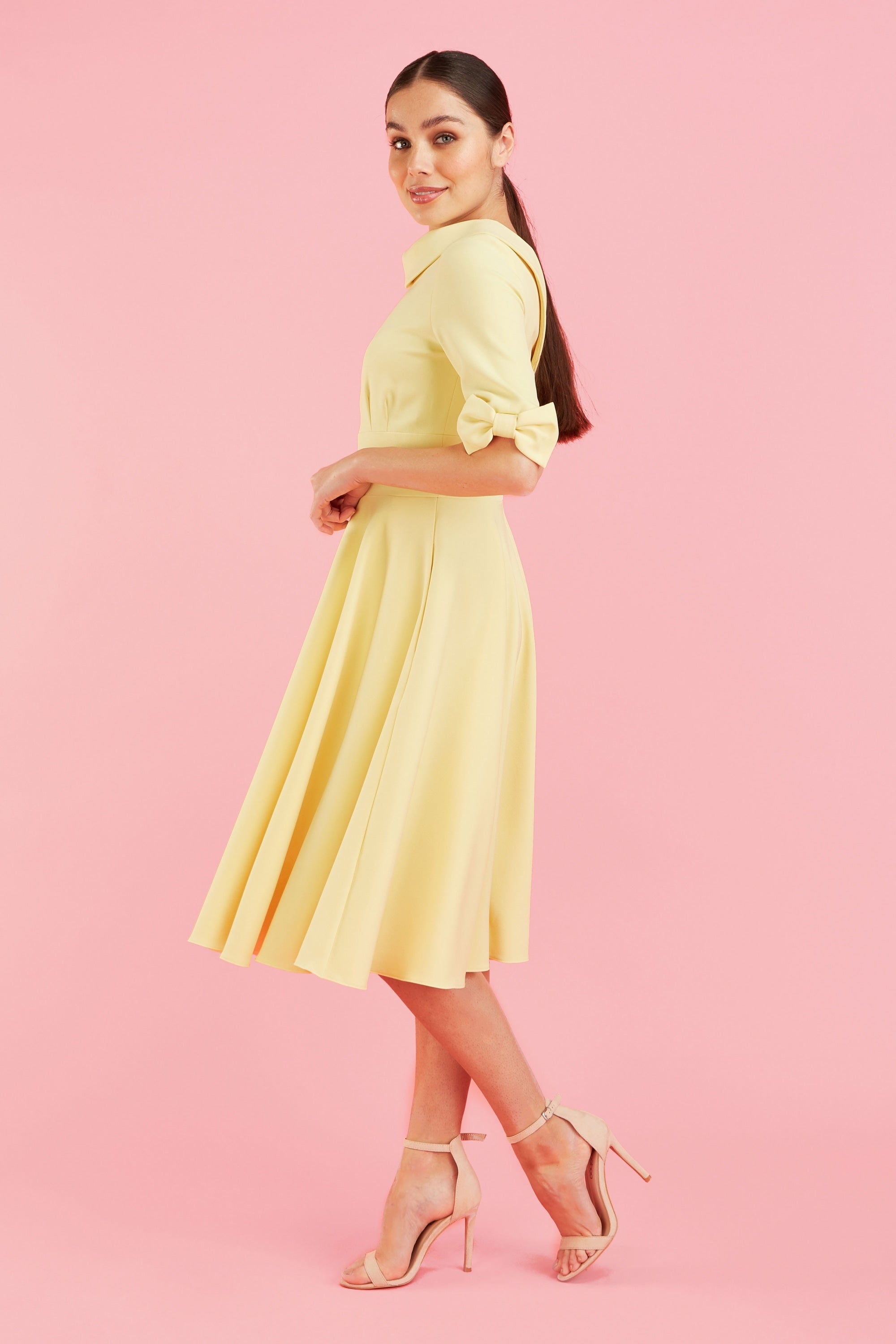 Hollywood Mid Sleeve Swing Dress