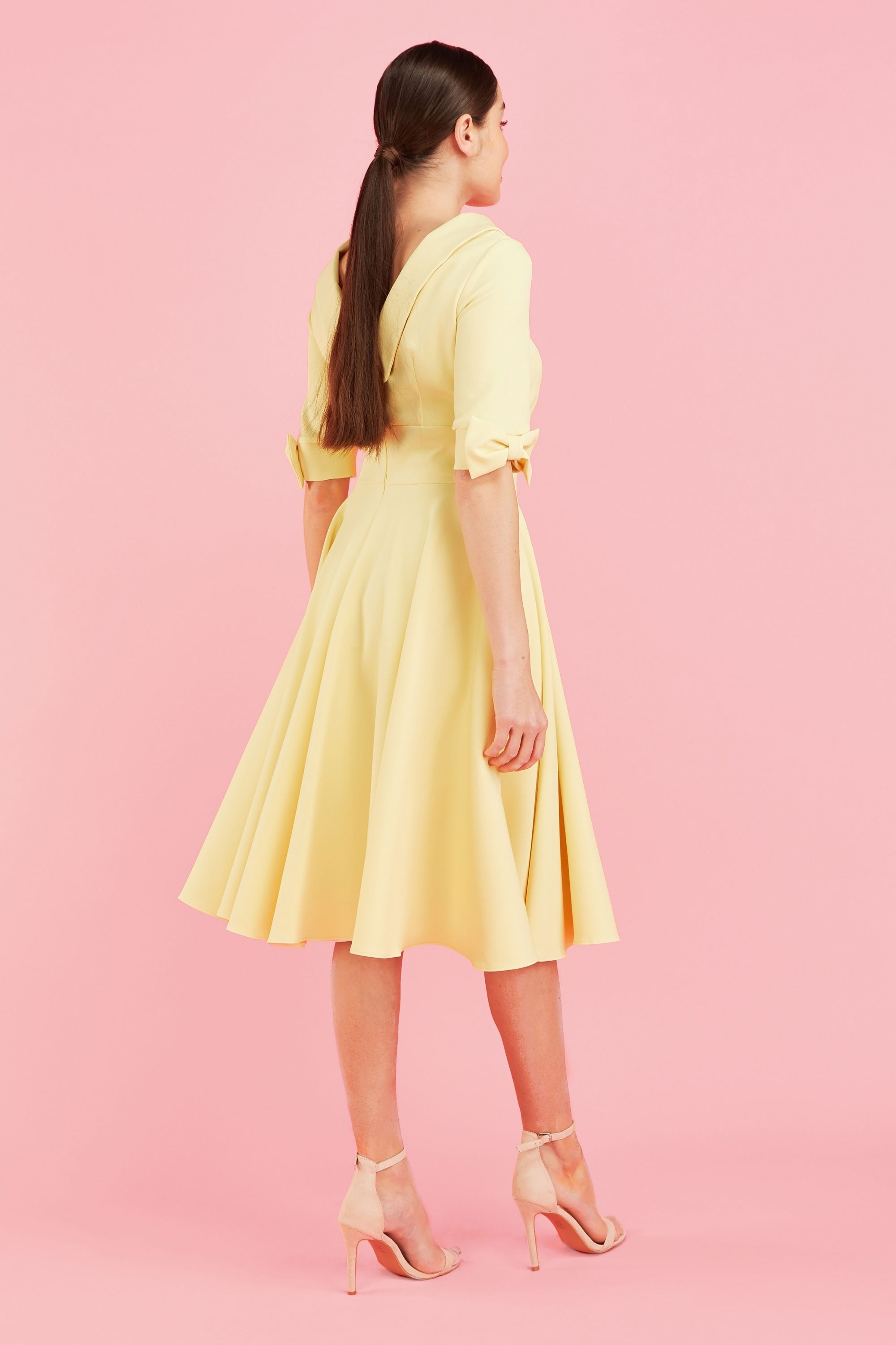 Hollywood Mid Sleeve Swing Dress