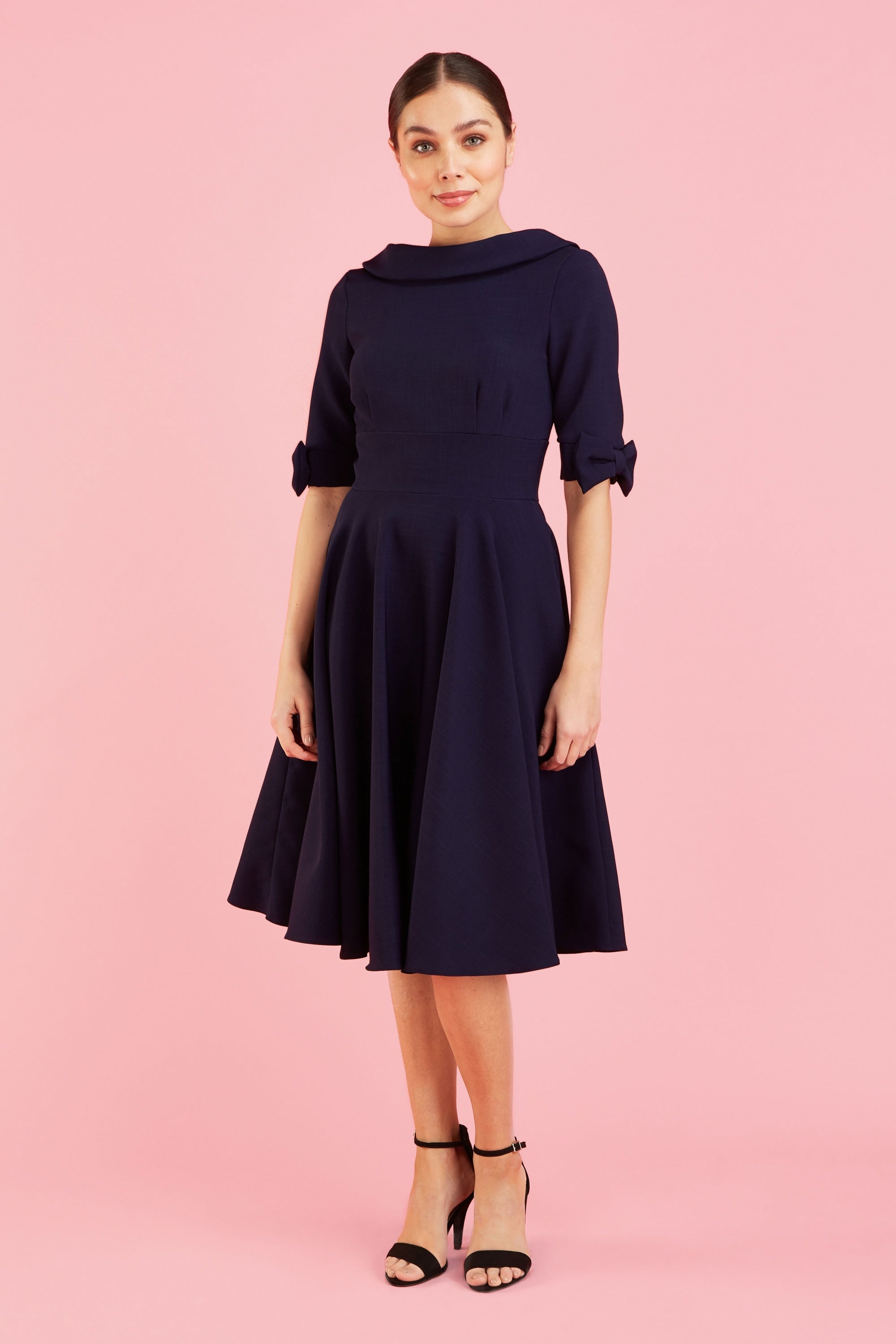 Hollywood Mid Sleeve Swing Dress