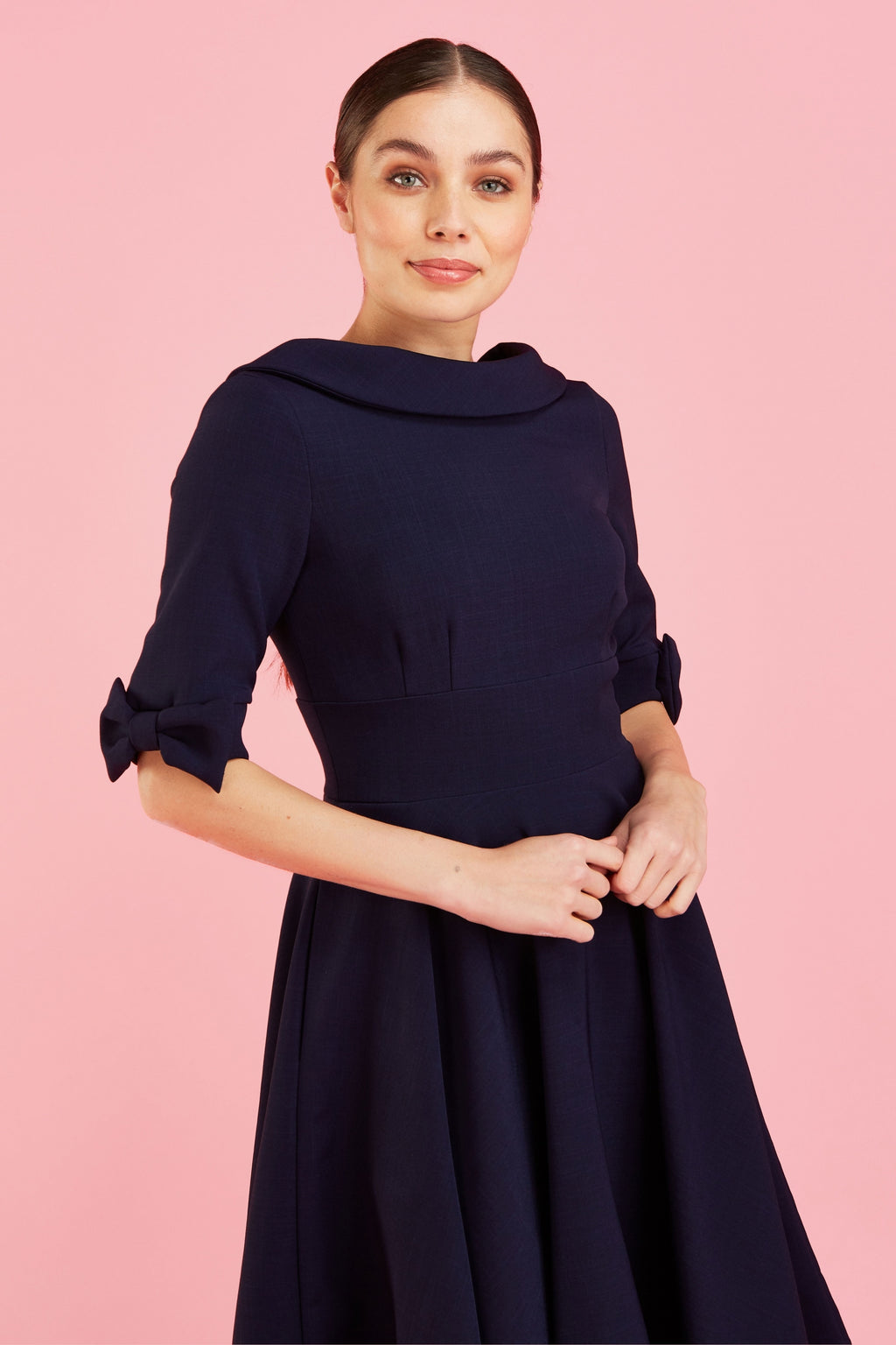 Hollywood Mid Sleeve Swing Dress