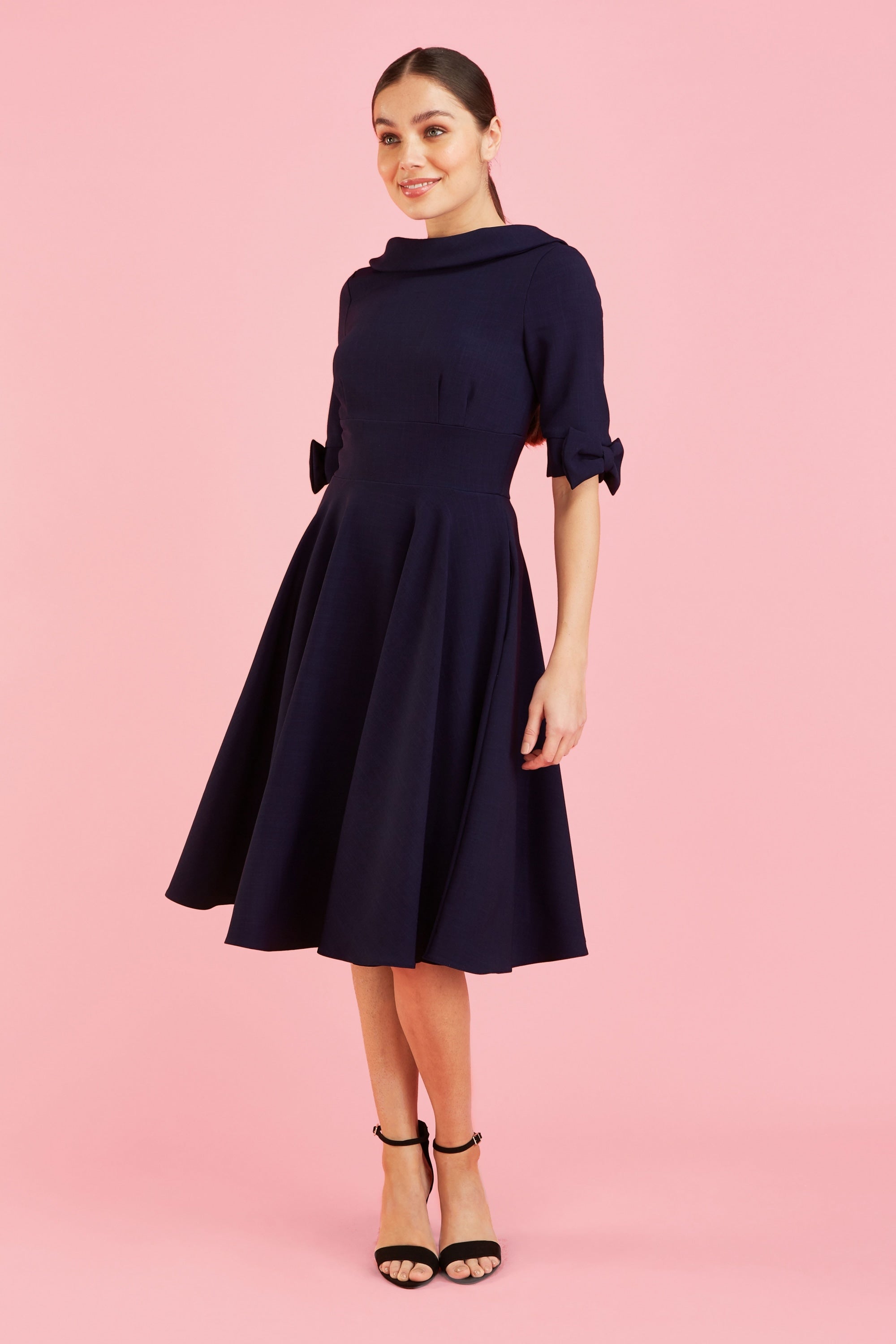 Hollywood Mid Sleeve Swing Dress