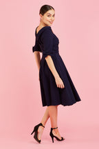 Hollywood Mid Sleeve Swing Dress