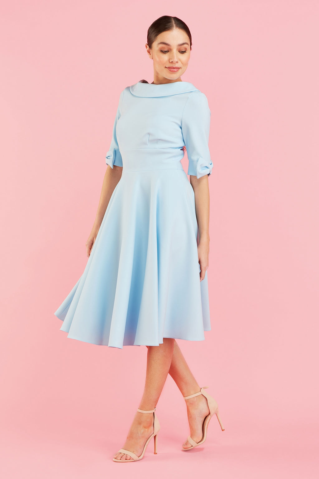 Hollywood Mid Sleeve Swing Dress