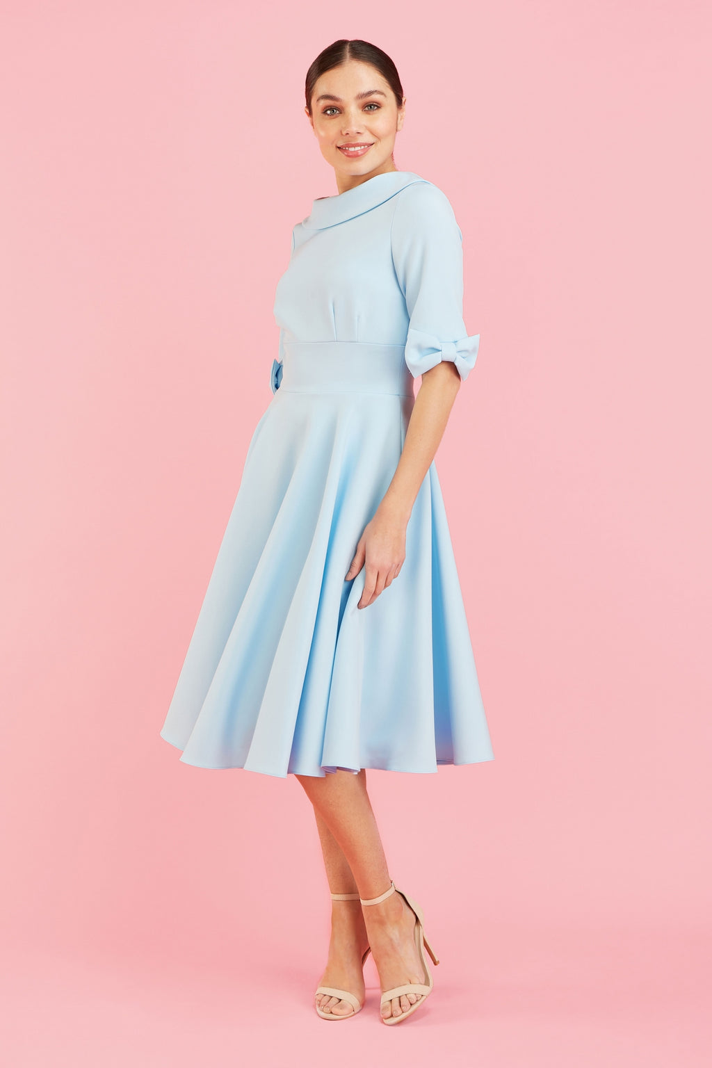 Hollywood Mid Sleeve Swing Dress