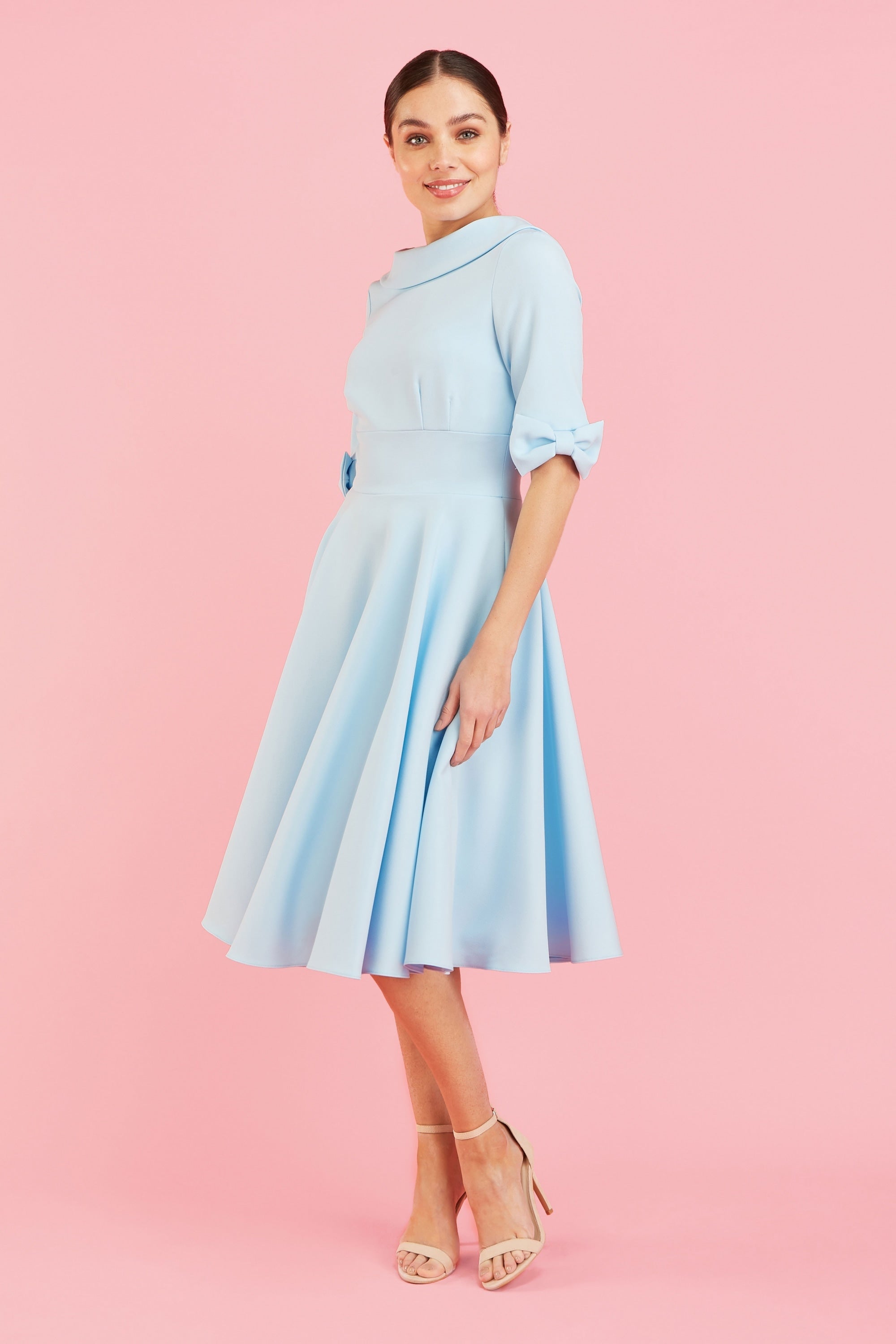 Hollywood Mid Sleeve Swing Dress
