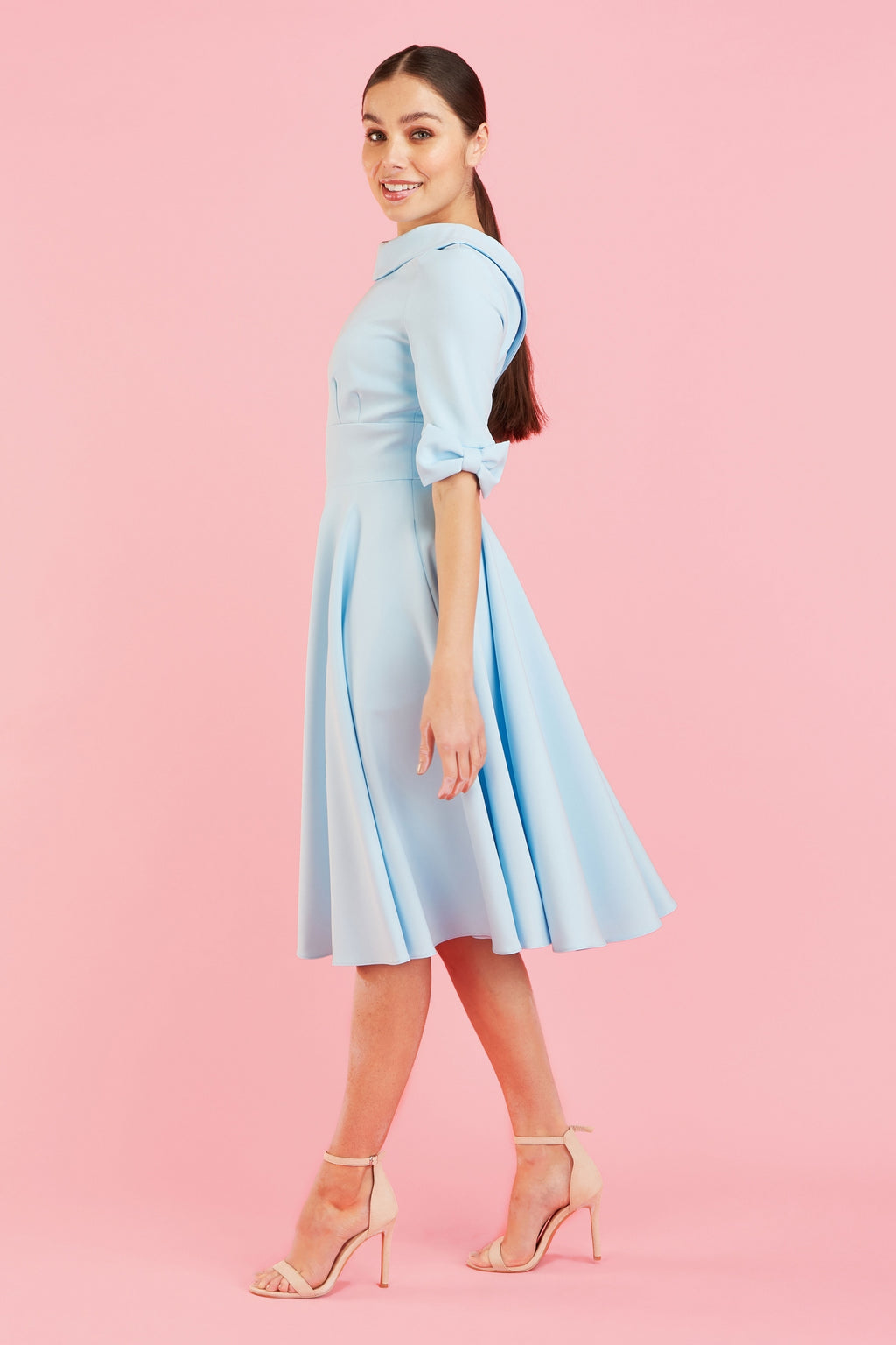 Hollywood Mid Sleeve Swing Dress