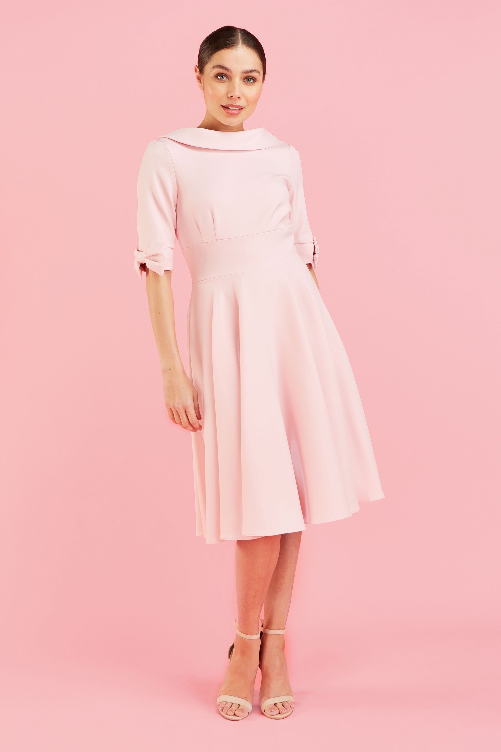Hollywood Mid Sleeve Swing Dress