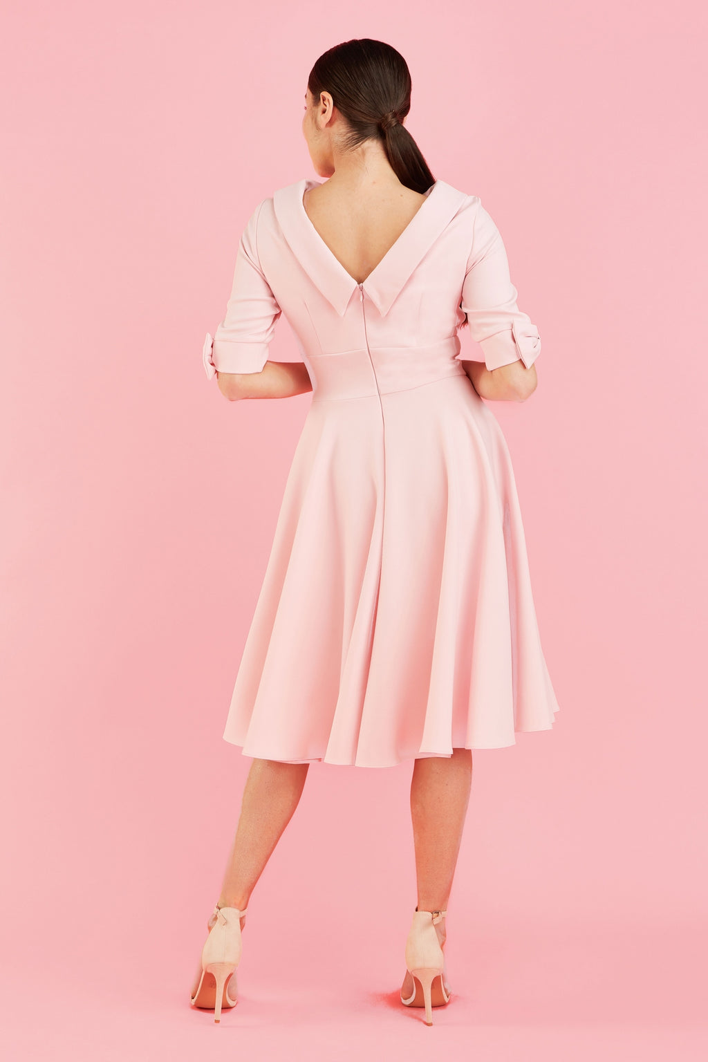 Hollywood Mid Sleeve Swing Dress