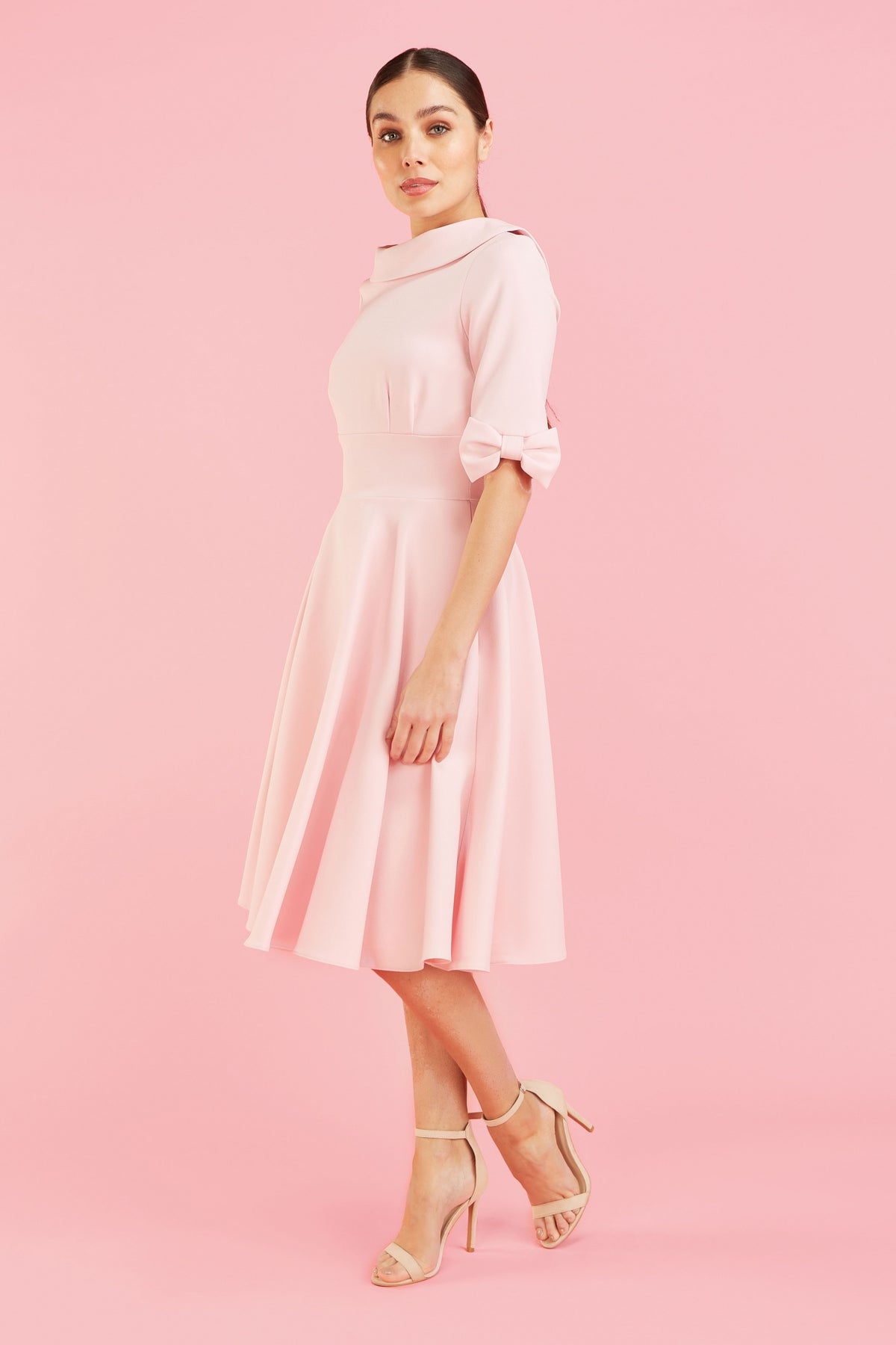 Hollywood Mid Sleeve Swing Dress