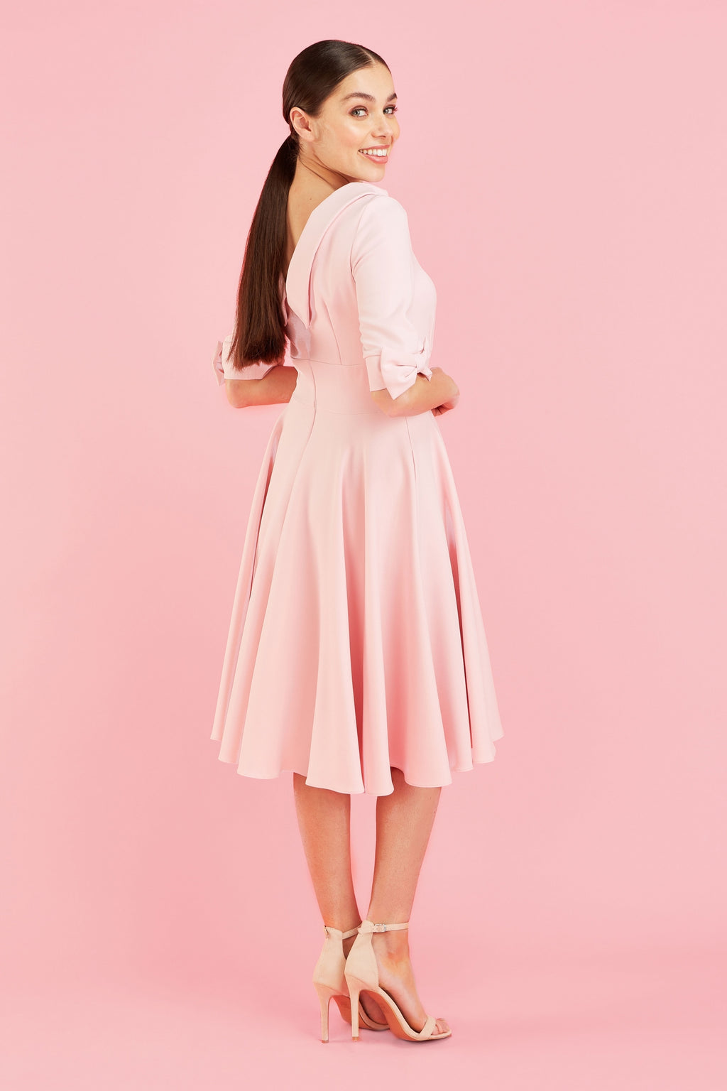 Hollywood Mid Sleeve Swing Dress