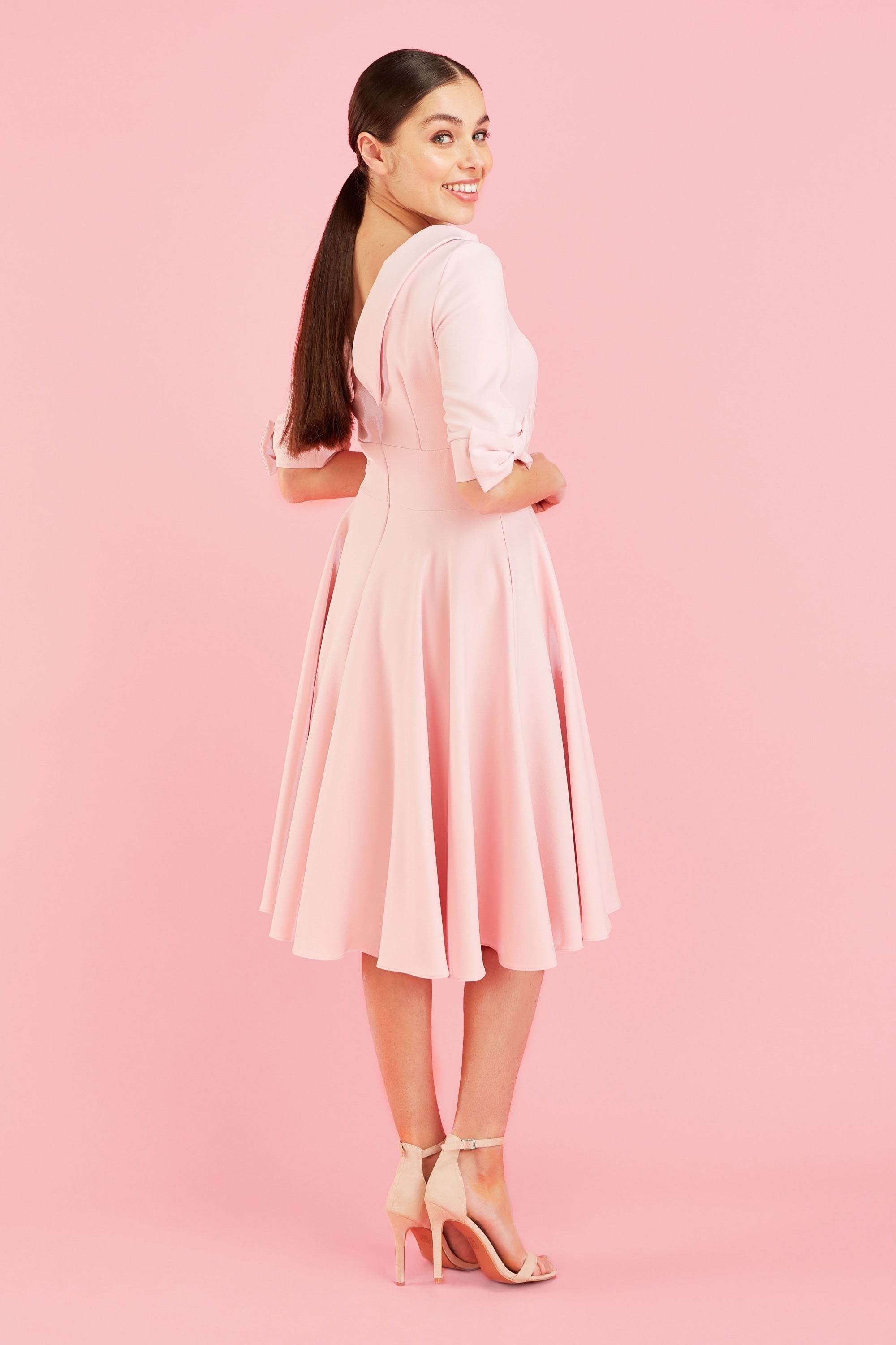 Hollywood Mid Sleeve Swing Dress