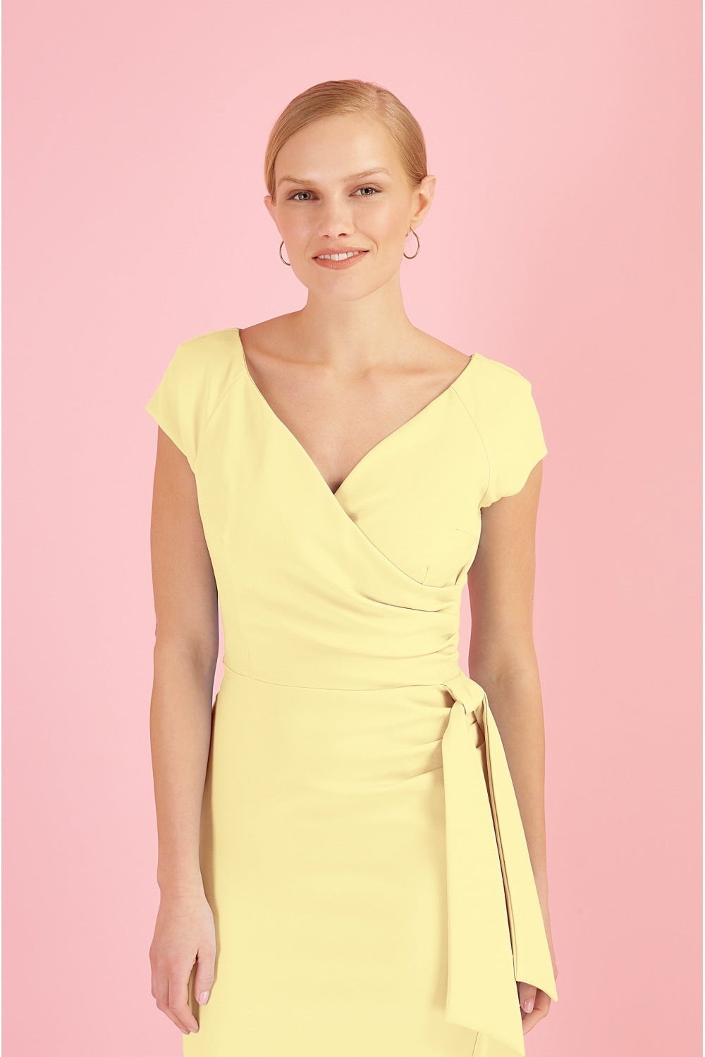 Hourglass Faux Wrap Pencil Dress