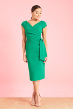 Hourglass Faux Wrap Pencil Dress