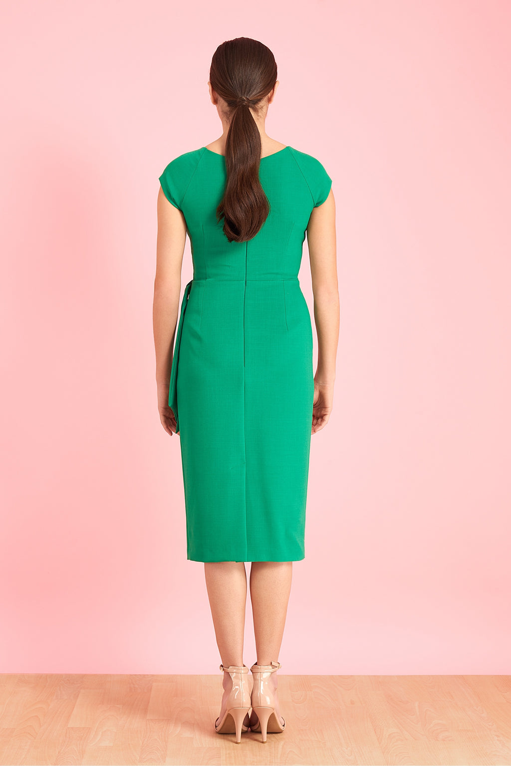 Hourglass Faux Wrap Pencil Dress