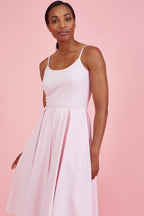 Priscilla Stripe Cotton Midi Dress