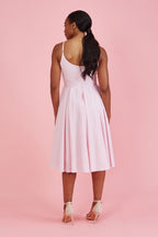Priscilla Stripe Cotton Midi Dress