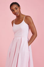 Priscilla Stripe Cotton Midi Dress