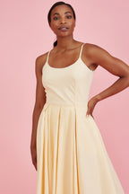 Priscilla Stripe Cotton Midi Dress