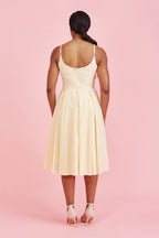 Priscilla Stripe Cotton Midi Dress