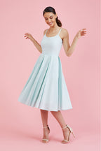 Priscilla Stripe Cotton Midi Dress