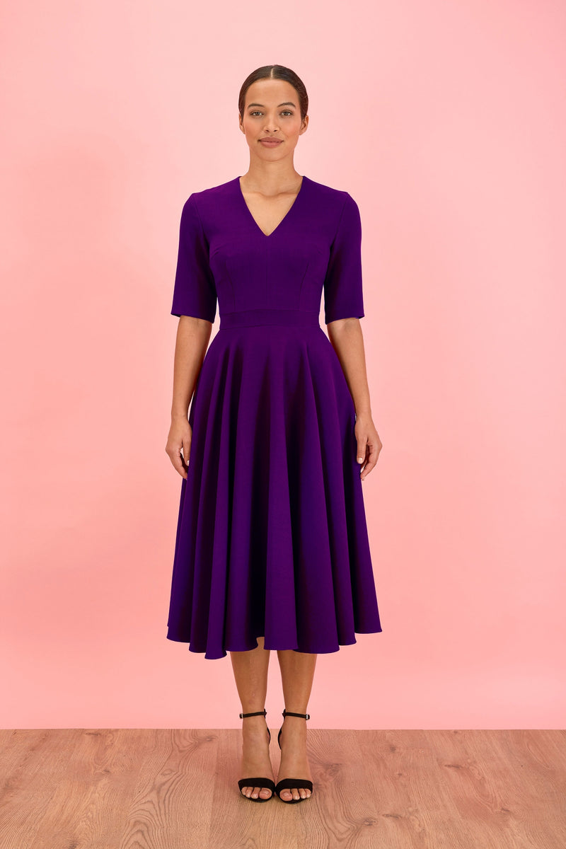 Myla Midi Dress - Purple
