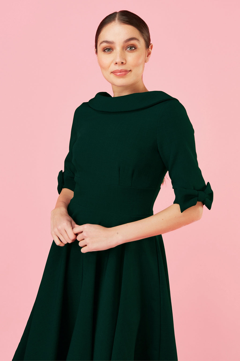 Hollywood Mid Sleeve Swing Dress