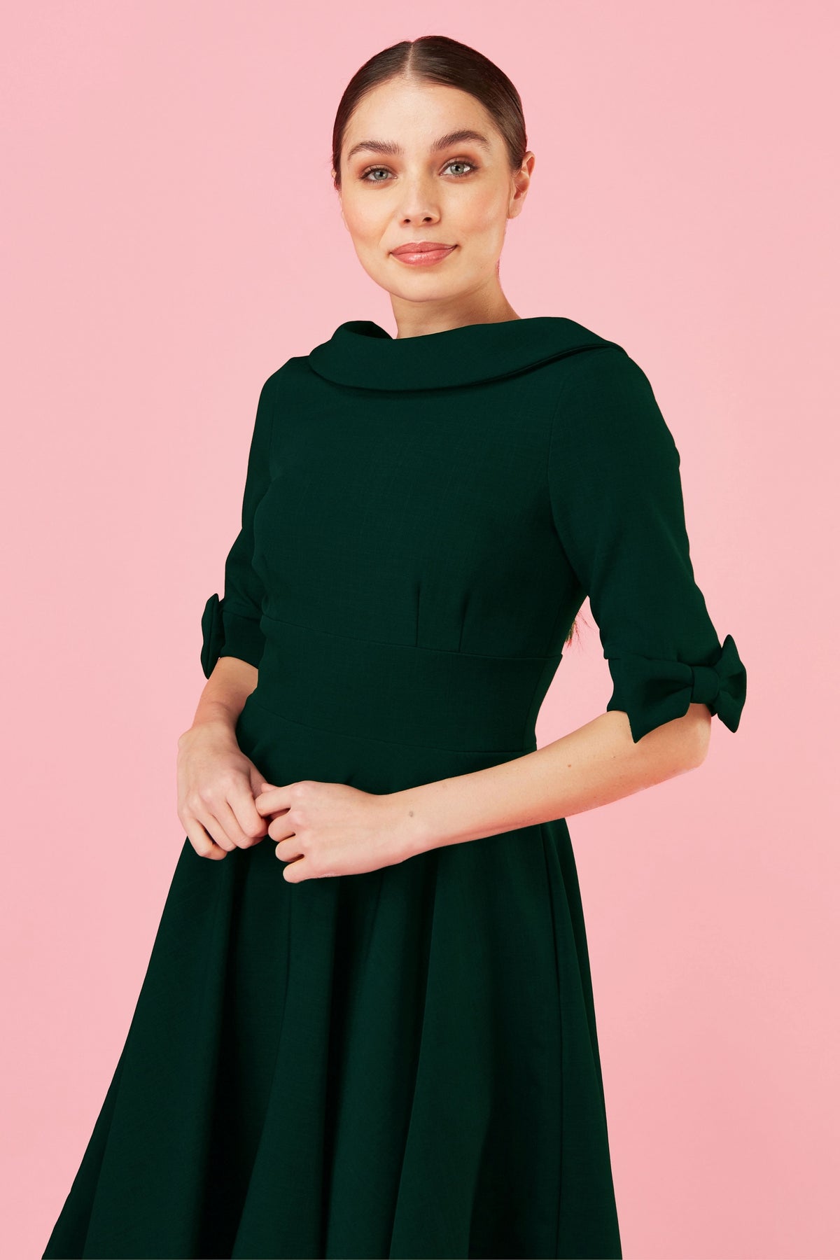 Hollywood Mid Sleeve Swing Dress