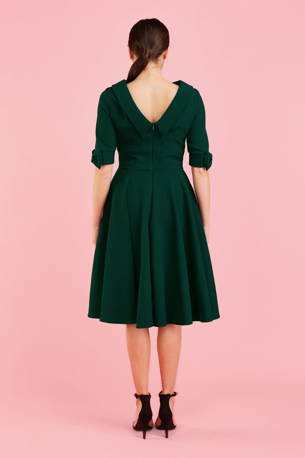 Hollywood Mid Sleeve Swing Dress