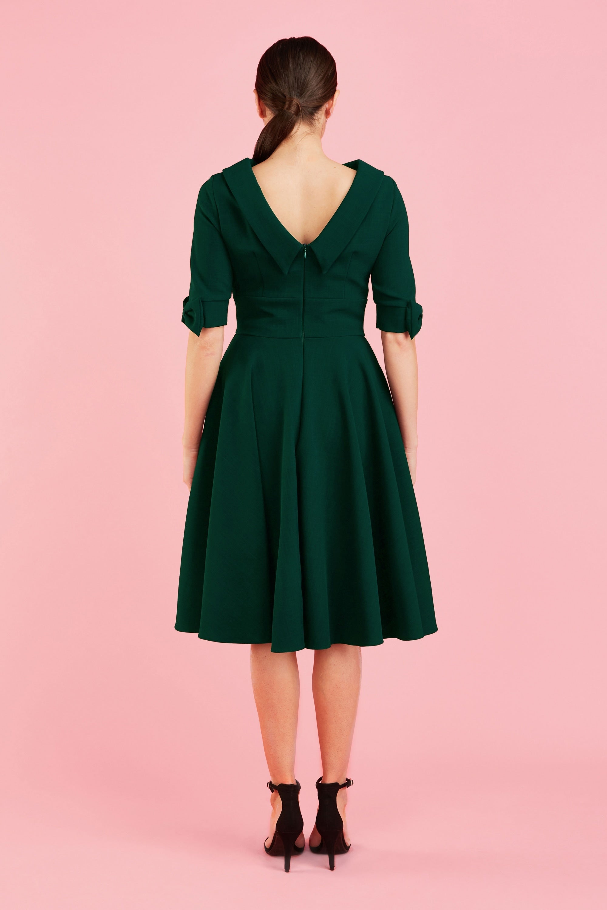 Hollywood Mid Sleeve Swing Dress