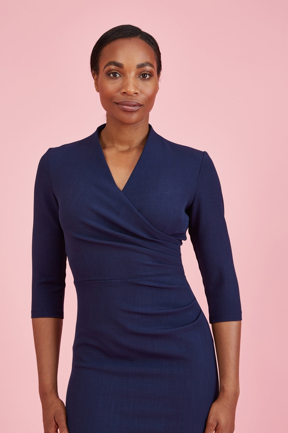Estelle Faux Wrap Pencil Dress