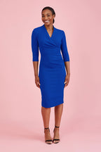 Estelle Faux Wrap Pencil Dress