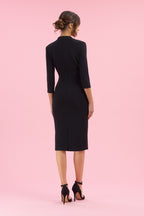 Tegan Wrap Top Pencil Dress