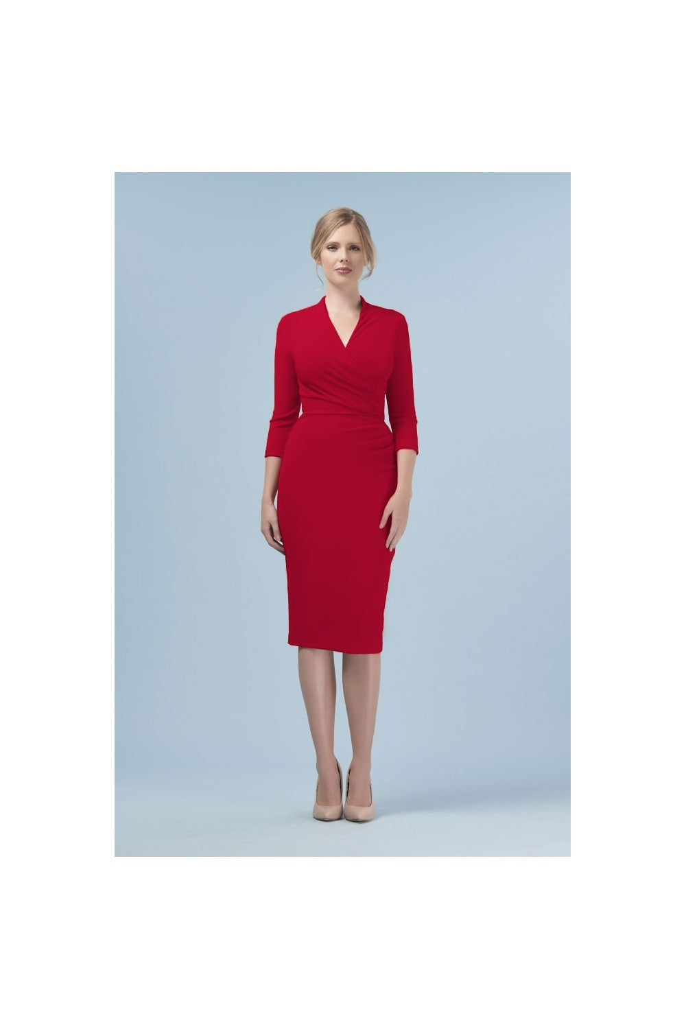 Tegan Wrap Top Pencil Dress