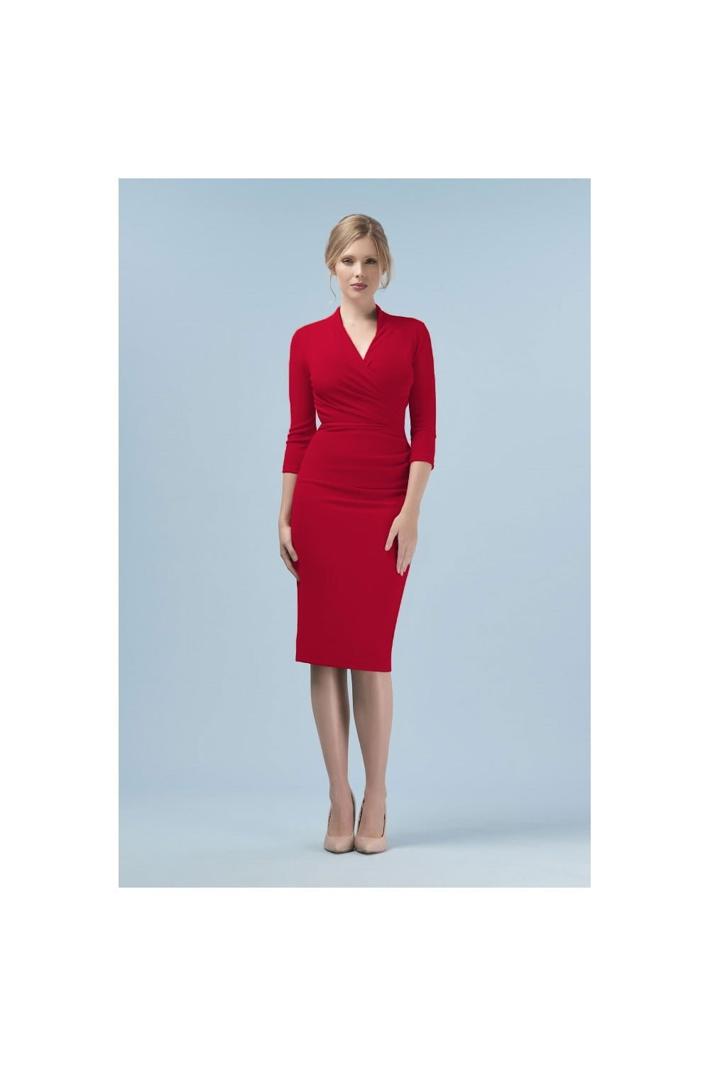 Tegan Wrap Top Pencil Dress