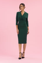 Tegan Wrap Top Pencil Dress