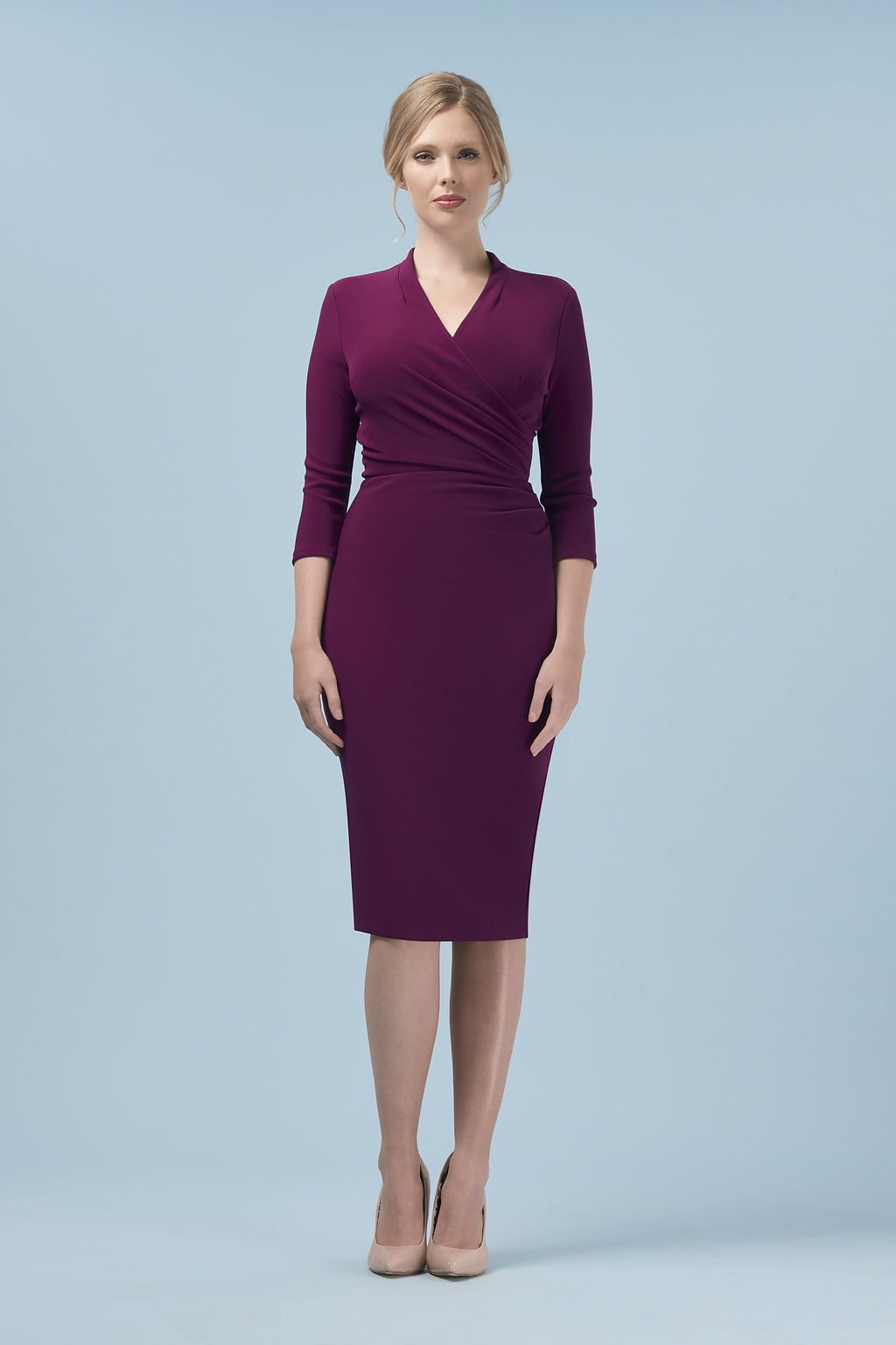 Tegan Wrap Top Pencil Dress