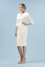 Tegan Wrap Top Pencil Dress