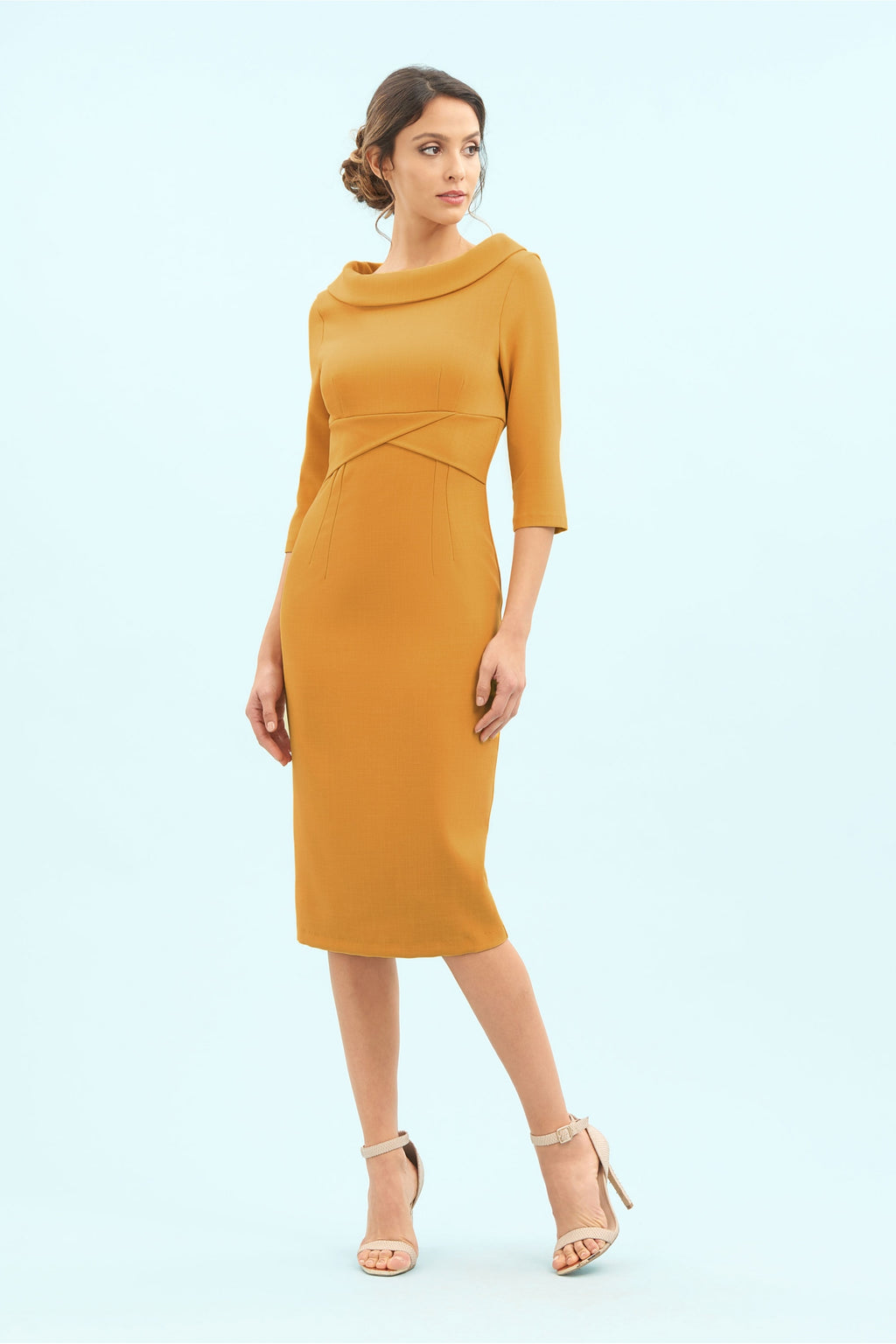 Kennedy Roll Collar Pencil Dress
