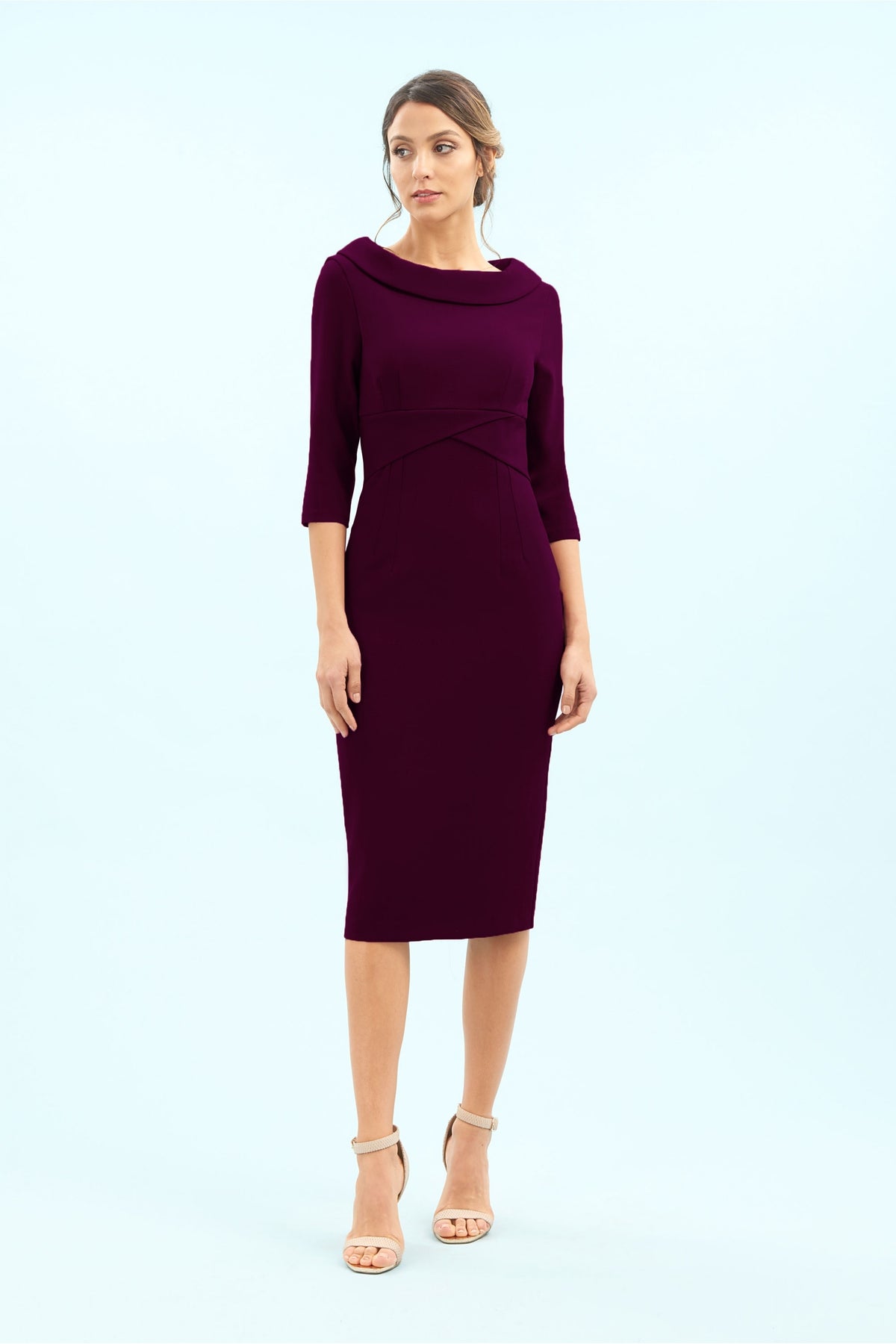 Kennedy Roll Collar Pencil Dress