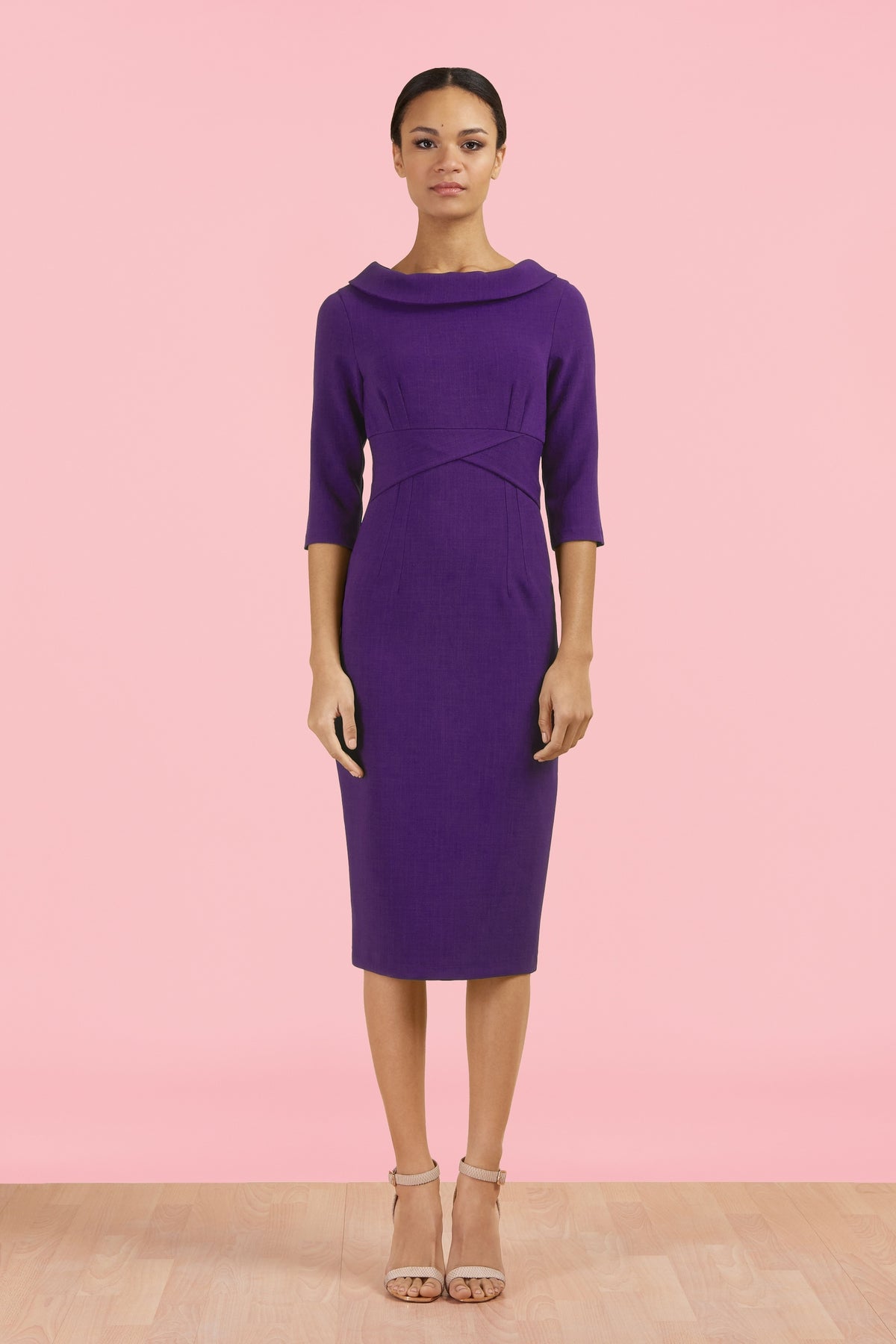 Kennedy Roll Collar Pencil Dress