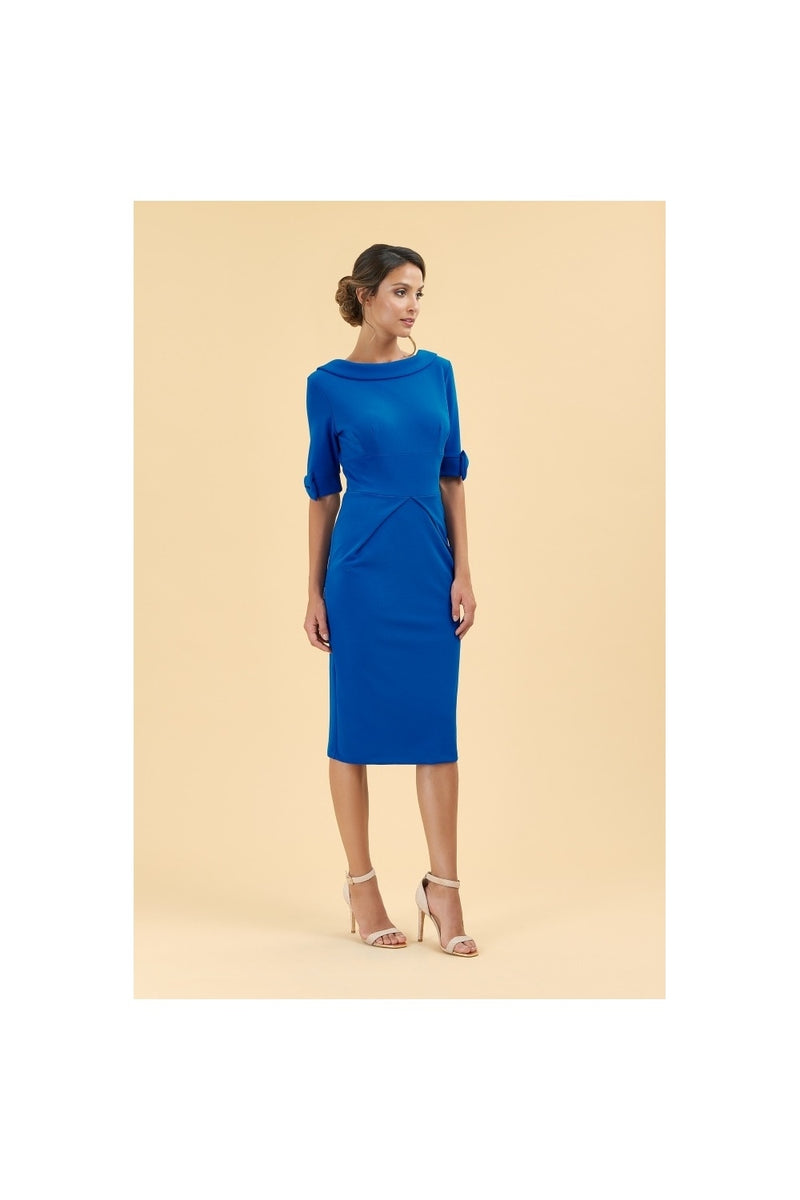 Hollywood Pencil Dress - Cobalt