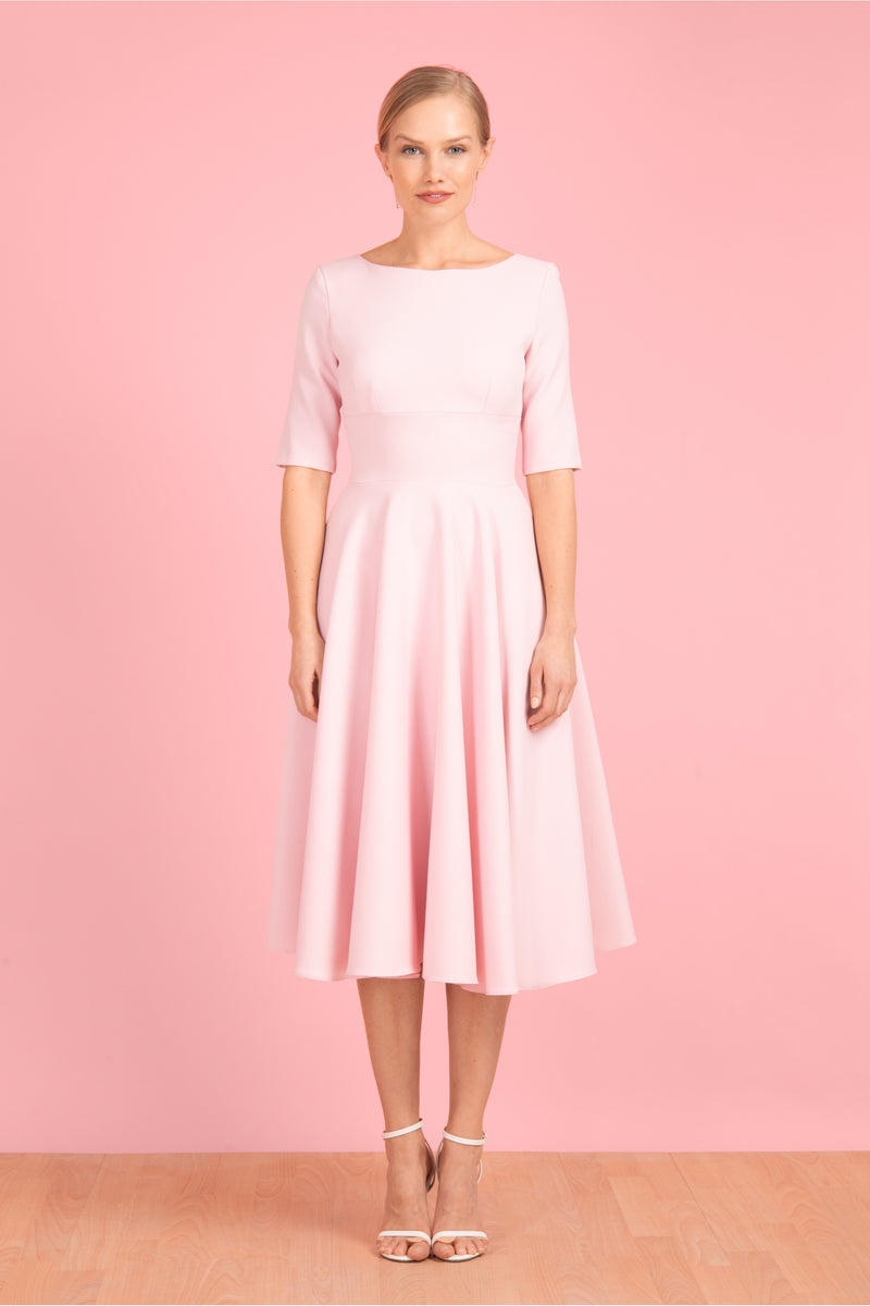 Hepburn Swing Dress - Pale Pink