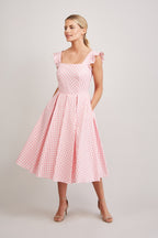 Elsie Gingham Midi Dress