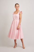Elsie Gingham Midi Dress