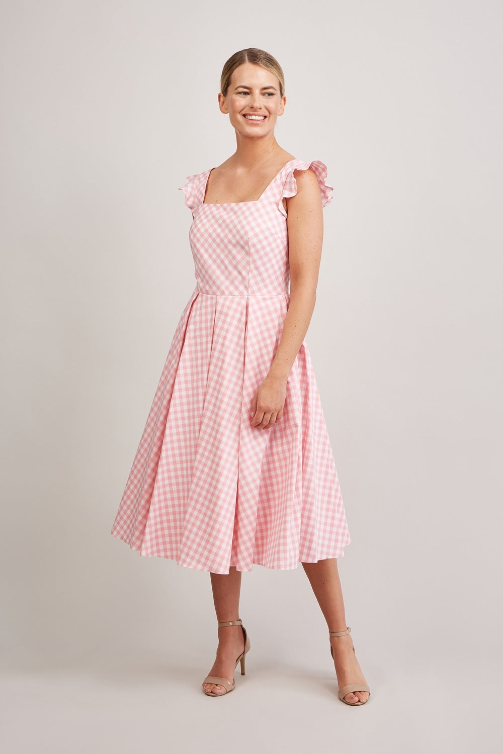 Elsie Gingham Midi Dress
