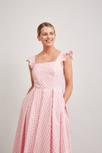 Elsie Gingham Midi Dress