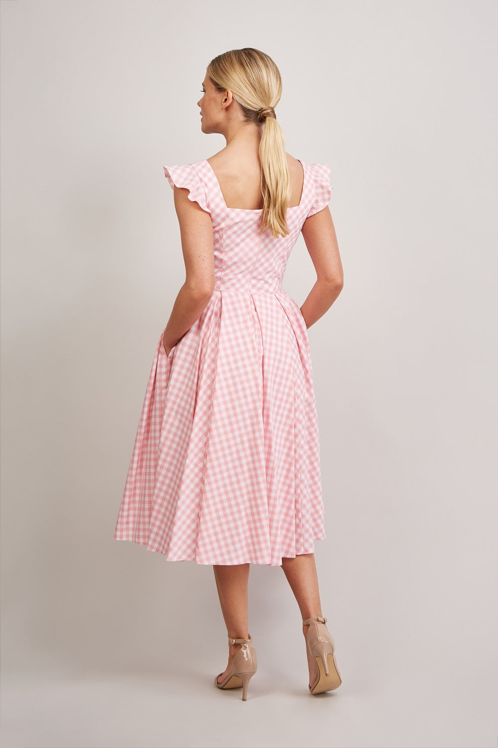 Elsie Gingham Midi Dress
